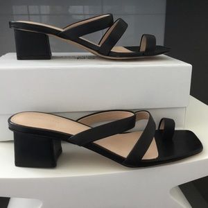 Something Navy super soft square toe sandal OTO